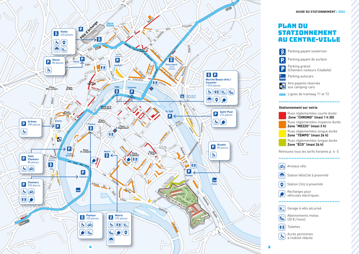 plan de situation des parking du centre ville